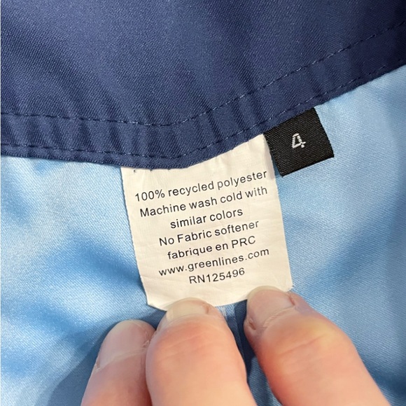 Greenlines Board Shorts Womens 4 Aruba Blue 100% Recycled Polyester 3” Inseam - Picture 7 of 7